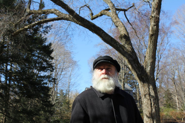 Gerry at the FLO National Historic Site under the 'Olmsted Elm' in 2011